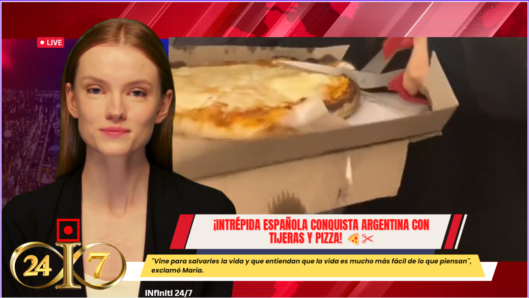Read more about the article ¡Intrépida Española Conquista Argentina con Tijeras y Pizza! 🍕✂️